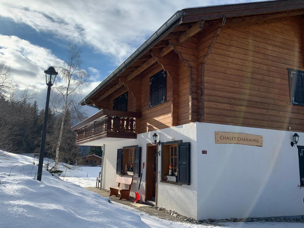 Chalet Charming Grächen Esterno foto